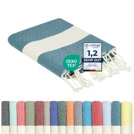 Flora Furora Beach Towel Large 100 x 200 cm: Cotton, Lightweight, Long, Thin, Compact, Premium Quality, Hammam Towel, Sauna Towel, Fouta Beach Towel XXL, Women's and Men's Bath Towel, Beach Blanket,