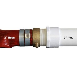 Red 2" x 100' Medium Duty PVC Lay Flat Discharge Hose and Backwash Hose