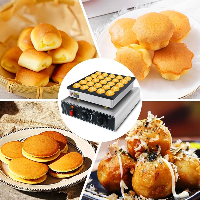 KOOTEN Mini Dutch Pancake Maker, Commercial Electric Pizzelle Maker, 110V