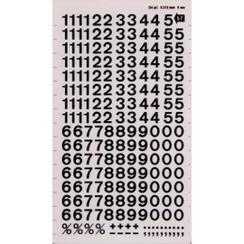 Transferable Letters and Numbers, Black