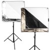 Fomito 5 in 1 Square Metal Flag Panel Reflector Set
