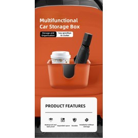 Qirc Car Trash Can, Waterproof and Leak-Proof Auto Rubbish Bin, New Layered Design Hanging Trash Can for Back of Car, Portable Vehicle Trash Bin, Ideal for SUV, Truck, Van (Black)