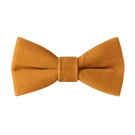 HOULIFE Children's Boys Bow Tie - Adjustable Girls Bow Tie Made of Velvet Pre-tied Bow Tie, Plain Bow Ties with Butterflies for Party, Ball, Banquet, Wedding with Gift Box, Turmeric