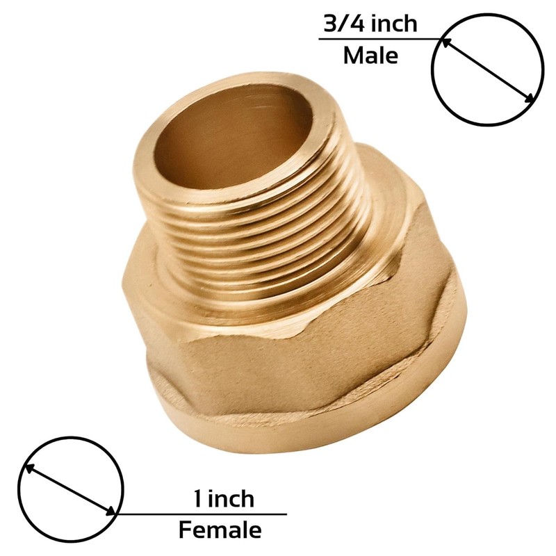 Adaptador de boquilla macho de 3/4 pulgadas x 1 pulgada
