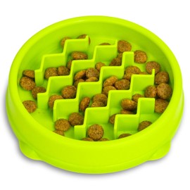 Petstages Kitty - Cuenco de alimentación Lenta para Gatos, Color Verde