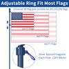 FIASON Tangle Free 5 FT Thickened Flag Pole, Stainless Steel,