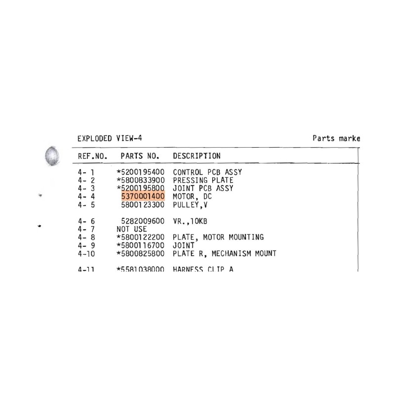 TASCAM Replacement Control Cam Motor for Tascam 112, 122 cassette