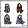 LEX STANDARD SM002 Women's Scarf, Stole, Leopard Print, Large, Animal