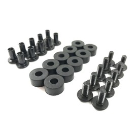 Gun Guy Gear - Black Chicago Screw - Binding Post Kit - Open Back Slotted Fasteners for Kydex Holsters (3/8” Length - 10 Pack)