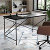 Martha Stewart Maddox Home Office Parsons Desk in Black Wood
