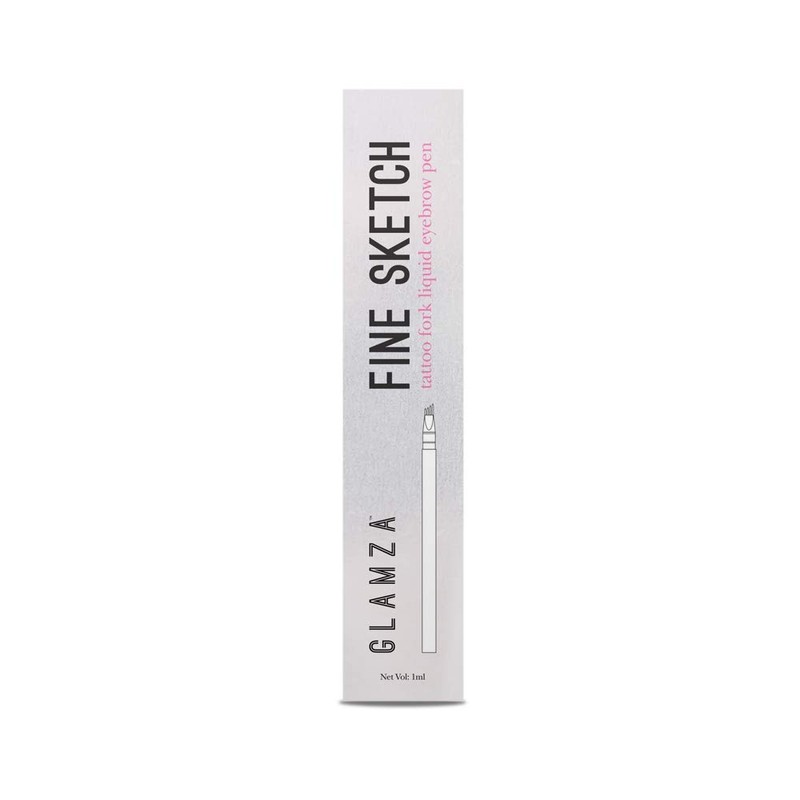 Glamza Fine Sketch Tattoo Fork Liquid Eyebrow Pen 01 Black/Dark