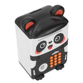 generic 8.9x5.9in Money Bank Password Fingerprint Recognition Cute Panda Shape Plastic Cash Piggy Bank for Gift