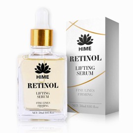 Retinol Serum 1% High Dose Organic 30 ml with Aloe Vera Hime® Retinol with Aloe Vera and Hyaloronic Acid and Green Tea Extract to Improve Skin Complexion and Anti-Ageing