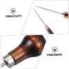 COHEALI 2pcs Perforating Leather Awls with Gourd Wooden Handle for