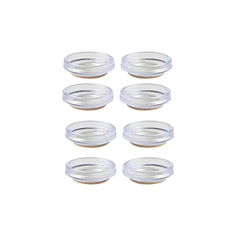 Merriway BH04568 (8 Pcs) Castor Cups with Felt Pad, Outer