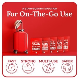 Emergency Stain Rescue Quitamanchas – Toallitas multiusos para alfombras, tapicería, ropa, añadir a lavandería, funciona en manchas orgánicas o inorgánicas frescas y viejas (25 toallitas individuales)