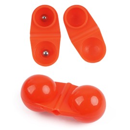 Fishing Double Rattle Beads, 40pcs Catfish Fishing Rattle Bells Fish Bite Bait Alarm Catfish Rig Fishing Attractor Bell Beads Accessory for Luring Fish (Red-40pcs)