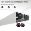 DIYHD 96" Ceiling Mount Box Rail Bypass Sliding Door Hardware