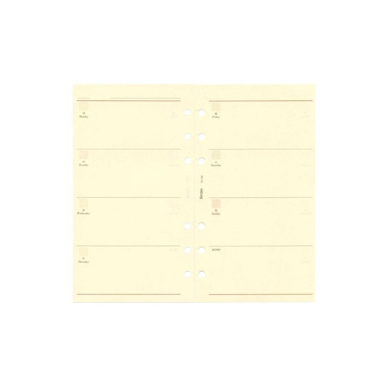 Bible Size Refill 306 WEEKLY Free Diary Binder 306