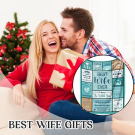 Wife Gifts from Husband, Wife Birthday Gifts Ideas - Christmas Birthday Wedding Anniversary Romantic Mothers Day Valentines Day Gift for Woman Her - Best Wifey Gift, Flannel Throw Blanket (60"x50")