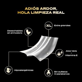 Alfa Wipes Toallitas Humedas para Adulto Extra Grandes y Gruesas, Desechables en Inodoro, Vainilla Real, Hipoalergénicas, con Aloe, Vitamina E, Manzanilla | 6 paquetes con 50 toallitas c/u (300 Toallitas)