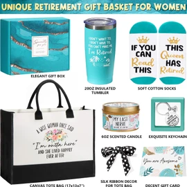 Retirement Gifts for Women 2025, Best Cool Retirement Gifts for Coworker Teacher Nurses Boss Friends Mom Grandma Retirees, Coworkers Farewell Leaving Going Away Gift with 20Oz Tumbler Canvas Tote Bag