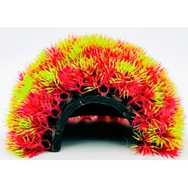 aquaticsense Decoration for Aquariums, Fish Tanks or Terrariums. Artifical Moss Cave/Hideout for Breeding Fish, Catfish, Plecos, Lizards, Reptiles, Snakes, Scorpions, Tarantulas. 7.75in. (Mutli Color)