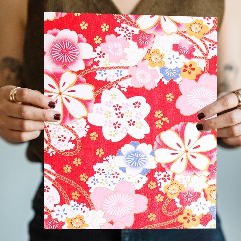 OHPHCALL Festive Decorative Sewing Patchwork 30 Sheets of Square Fabric