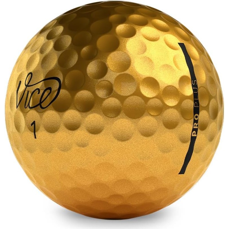 Vice Pro Plus Golf Balls (Gold)