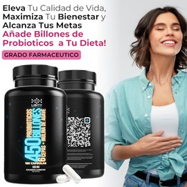 BALANCE | 450 Billones de Probioticos + Inulina de Agave (Prebiótico) con 180 Cápsulas Para Hasta 6 Meses de Consumo – 5 Mil Millones UFC por Cápsula 