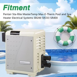 RUHUALIFE Pool Heater Repair Kit Includes Stack Flue Sensor & High Limit Switch & Heater Thermistor Compatible with Pentair Sta-Rite MasterTemp Max-E-Therm Replace# 42002-0024S 42001-0063S 42001-0053S