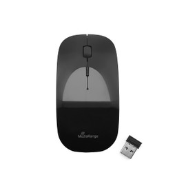 MediaRange optische 3-Tasten Funk-Maus, geräuscharm, schwarz-glänzend