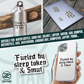 (3Pcs) Fueled by Sleep Token and Smut Sticker Bookish Reading Dark Romance Book Lover Kindle Waterproof Vinyl Sticker for Laptop Water Bottle Hard Hat Cup Cars Decals Gift for Her Him Adults 2 Inches
