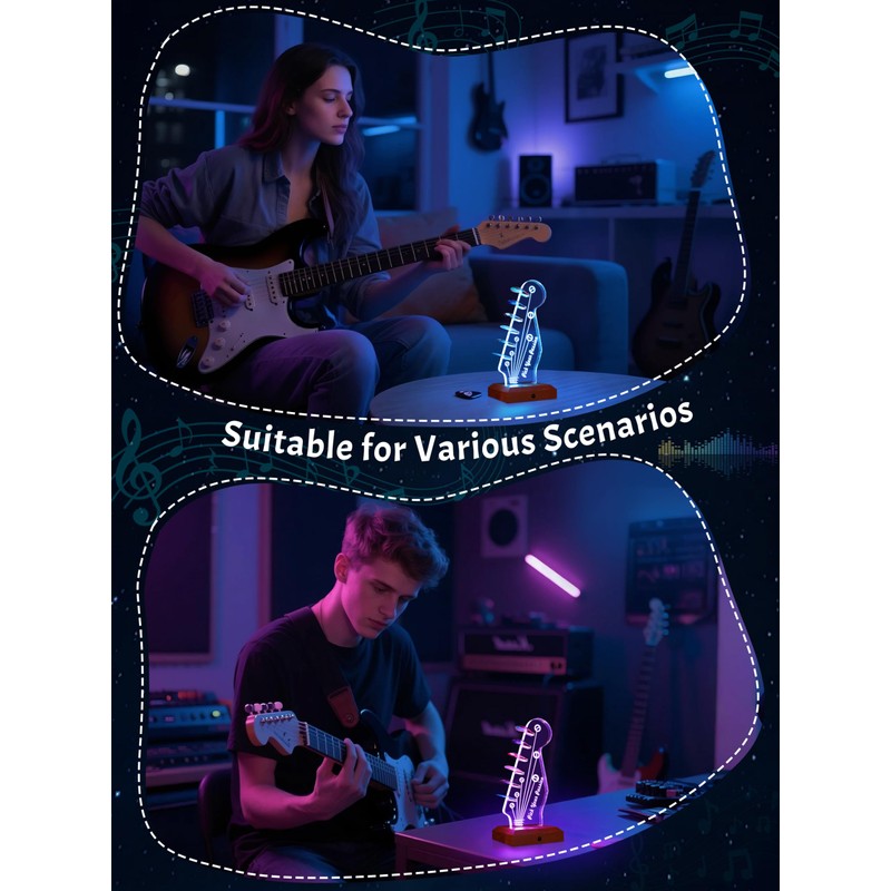 CoolGift Mart Light Up Guitar Pick Holder, Guitar Pick Holder-16