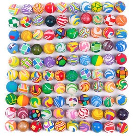 Mtxorvix 20 Mini Bouncy Balls,Colorful Bouncy Balls Bulk Mixed Pattern High Bouncing Balls, Small Rubber Bouncing Balls, for Party Favors and Vending Machines, Gift Bag Filling