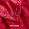 EHEYCIGA Fleece Blanket Red Throws for Sofas Fluffy Warm Soft