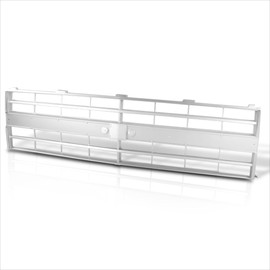 Factory Style Square Mesh Front Bumper Grille Grill Compatible with 85-88 Chevy C/K/R/V,Chrome