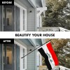 G128 Flag Pole 6FT Black Tangle Free & Iraq Iraqi