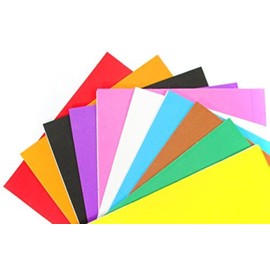 MAHAVIMOKSA 20 Packs Mixed 10 Color EVA Foam Sheets with Adhesive Back for Art Craft Project 21x30cm