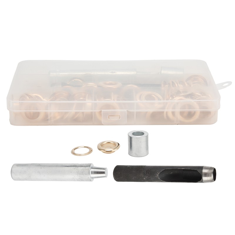 50Pcs Brass Grommet Eyelets Set Sewing Setting Kit with 3