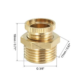 PATIKIL Air Compressor Tank Drain Valve, 2 Pack G 3/8" Brass Air Compressor Drain Valve Replacement Part