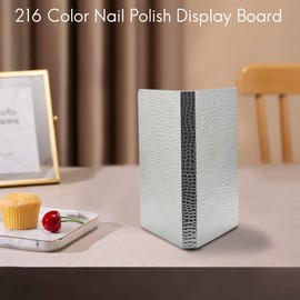 Fayrimi 216 Colours Nail Tips Display Book DIY Nail Art Shows Shelf Gel Colour Card Chart Painting Display Board Silver