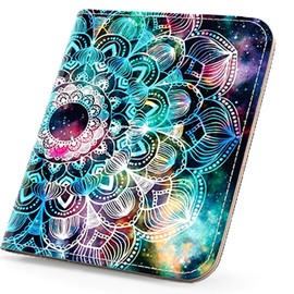 APHISON Womens Wallet, RFID Wallet Women Sequin Line Vegan Leather Slim Bifold Compact Small Wallet for Women with ID Credit Card Holder Zipper Coin Pocket Wallet