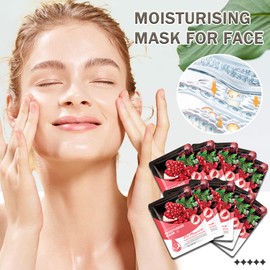 Hydrating Face Mask Set,10 Combo Pack Moisturizing Facial Sheet Masks Set for Women & Men,All Skin Type(K)