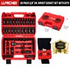 LLNDEI 3/8”Drive Impact Socket Set,Standard SAE(5/16 to 3/4-Inch) Metric Size(8-22mm),
