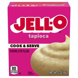 Jell-O, Cook & Serve, Tapioca Pudding & Pie Filling, 3oz Box (Pack of 4)