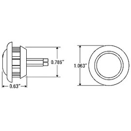 10 TecNiq Clear/ Amber 3/4" LED Bullet lights Clearance Marker Trailer Truck USA