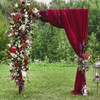 Chiffon Table Runner 2 Pieces 10ft Burgundy Romantic Rectangle Table