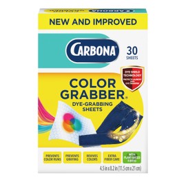 Carbona Color Grabber™ | Protects Laundry from Color Runs or Bleeds | Mix Whites & Colors | in-Wash Dye Grabbing Sheets | 30 Count Per Box, 1 Pack