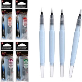 Sakura Koi Water Brush - Brush for Watercolor - 9 ml Tank - 4 Assorted Brush Tips